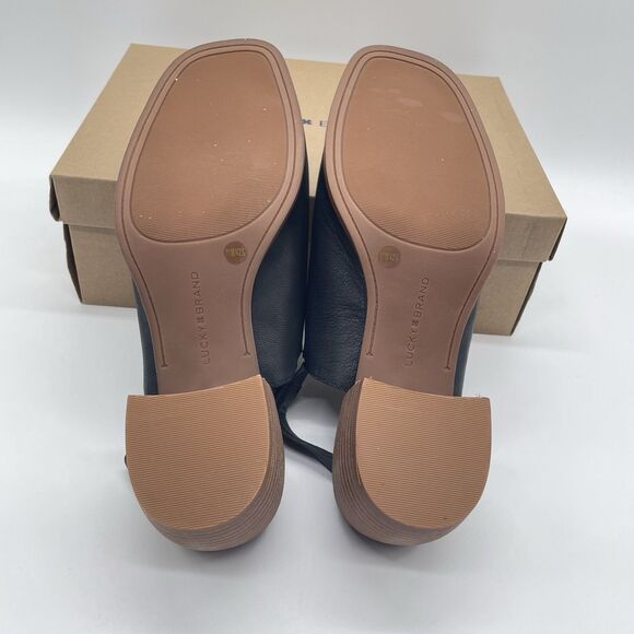Lucky Brand Women's Jaila Block-Heel Backstrap Sandals Size 11M Black Goat Buggi - Picture 7 of 8